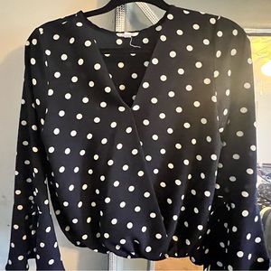 polka dot blouse